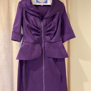 Dark purple suit dress